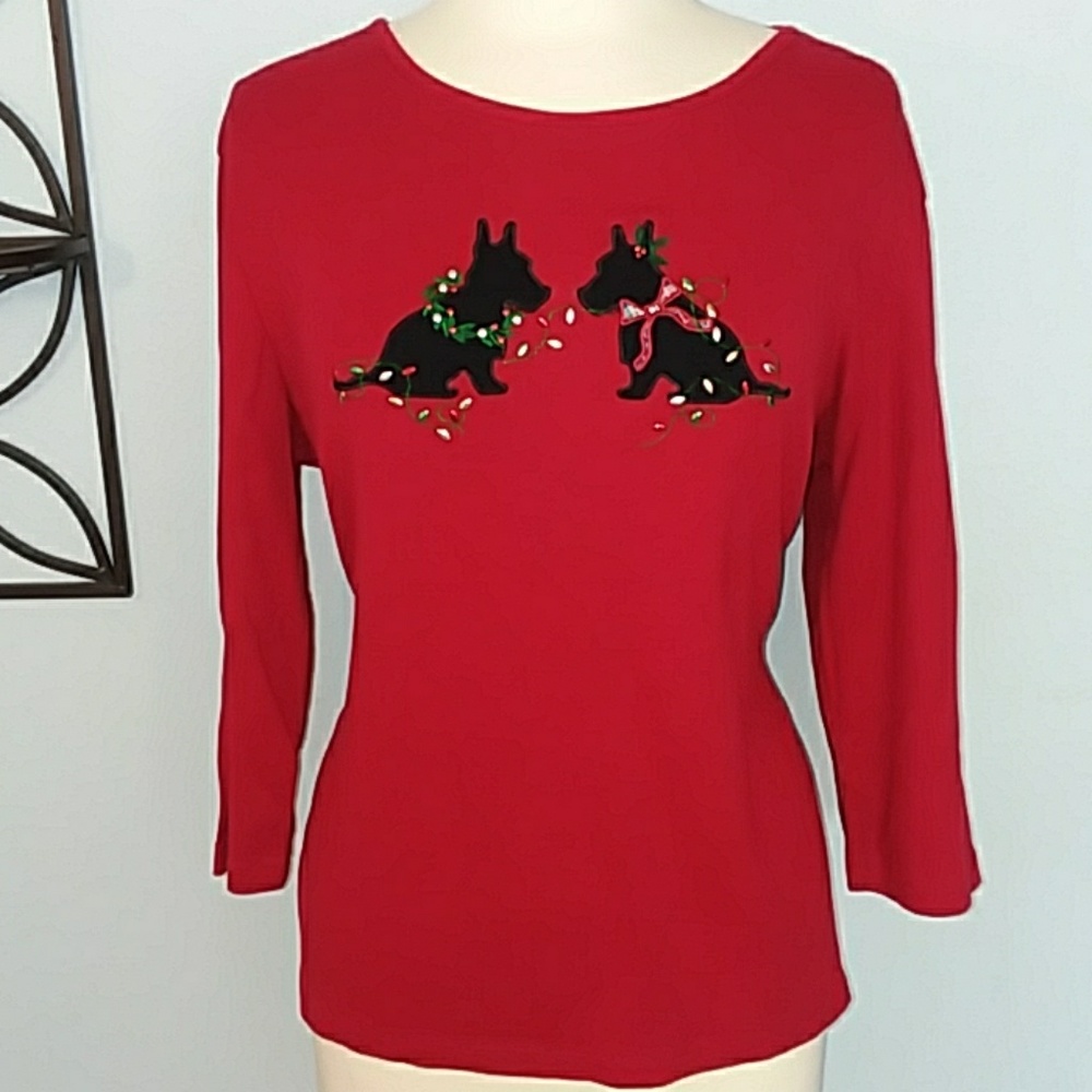 Scottish Terrier Christmas Long Sleeved Shirt